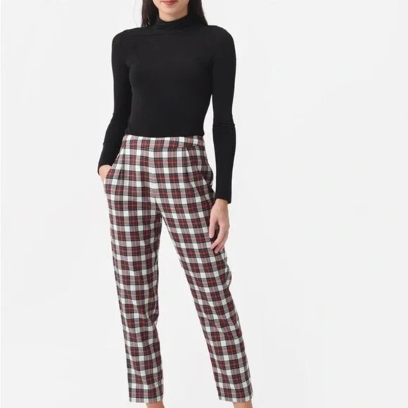NWT Anthropologie Hunter Bell Women's Melina Pant 100% Virgin Wool Plaid l Size - Picture 3 of 9